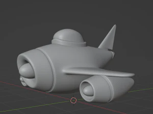 Cartoon airplane 3D Model