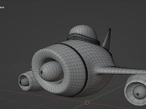 Cartoon airplane 3D Model