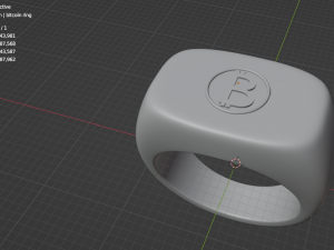 Bitcoin Ring Modello di stampa 3D