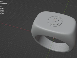 Bitcoin Ring 3D Print Model