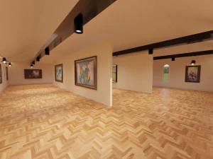 Vintage galerij 3D Model