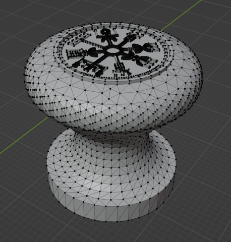 Furniture knob vicking 3D Print Model .c4d .max .obj .3ds .fbx .stl .blend 