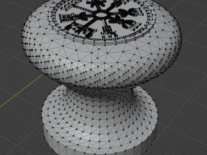 Tombol furnitur viking Model Cetak 3D