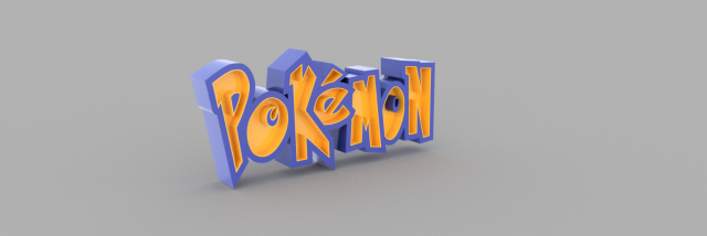 POKMON NEON LAMP Modelo de Impressão 3D .c4d .max .obj .3ds .fbx .stl .blend 