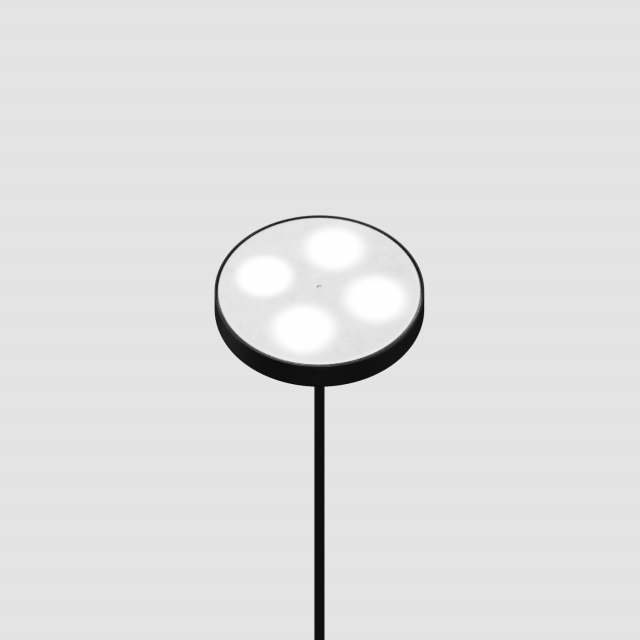 Floor lamp Ideal Lux COLONNA PT4 NERO 3D Model .c4d .max .obj .3ds .fbx .stl .blend 