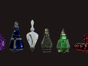 Fantasy Bottle Pack 3D Model