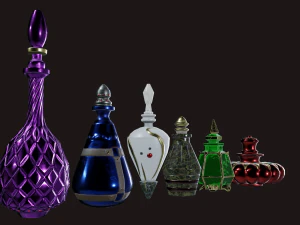 Fantasy Bottle Pack 3D Model