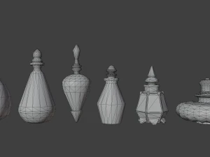 Fantasy Bottle Pack 3D Model