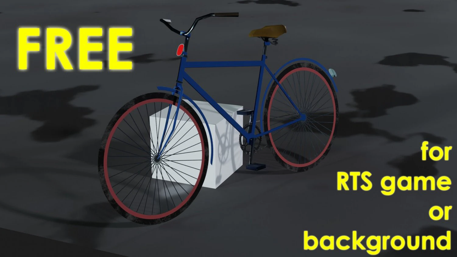 Bicycle for RTS game or background FREE 3D Model .c4d .max .obj .3ds .fbx .stl .blend