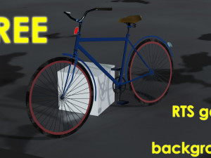 Bicycle for RTS game or background FREE 3D Model
