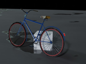 Bicycle for RTS game or background FREE 3D Model