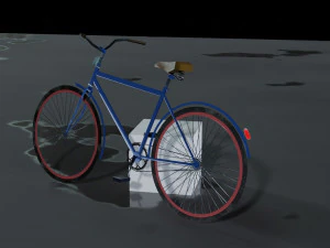 Bicycle for RTS game or background FREE 3D Model