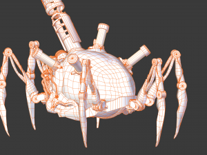 HeartScorp Bot Low-poly 3D 모델