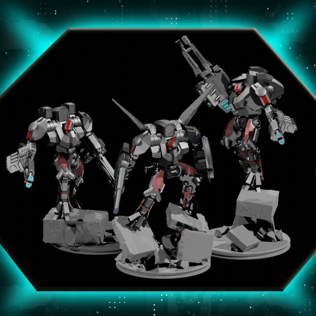 Exo mecha team 3D Baskı Modeli .c4d .max .obj .3ds .fbx .stl .blend 
