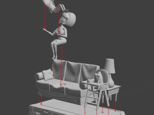 Robo Wife Solar Opposites diorama 3D 打印模型