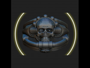 Dark Millennium ring Cyberpunk style FREE 3D print model 3D प्रिंट मॉडल