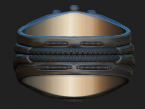 Dark Millennium ring Cyberpunk style FREE 3D print model 3D Print Model