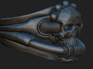 Dark Millennium ring Cyberpunk style FREE 3D print model 3D Print Model