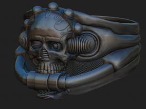 Dark Millennium ring Cyberpunk style FREE 3D print model 3D Print Model
