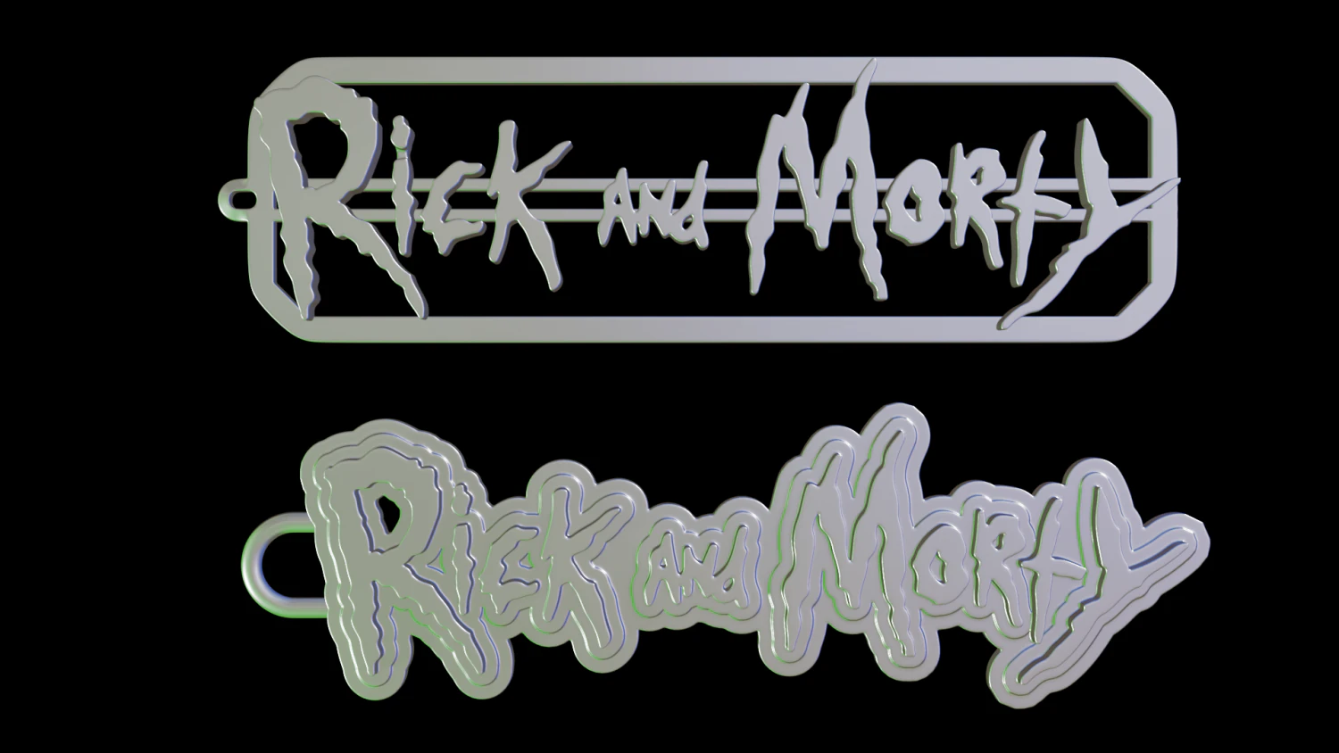 Rick and Morty Trinket 2 in 1 FREE 3D Print Model .c4d .max .obj .3ds .fbx .stl .blend 