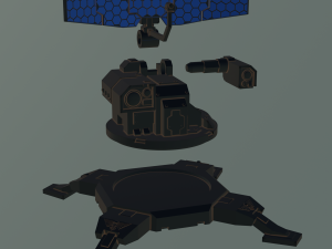 Satellite beacon Model Cetak 3D