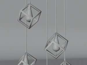 CHANDELIER CUBES 300 3D Model