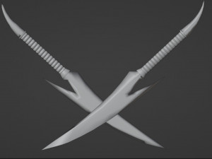 Paired daggers 3D मॉडल