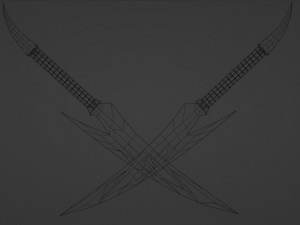 Paired daggers 3D मॉडल