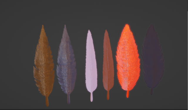 Feathers 3D 模型 .c4d .max .obj .3ds .fbx .stl .blend 