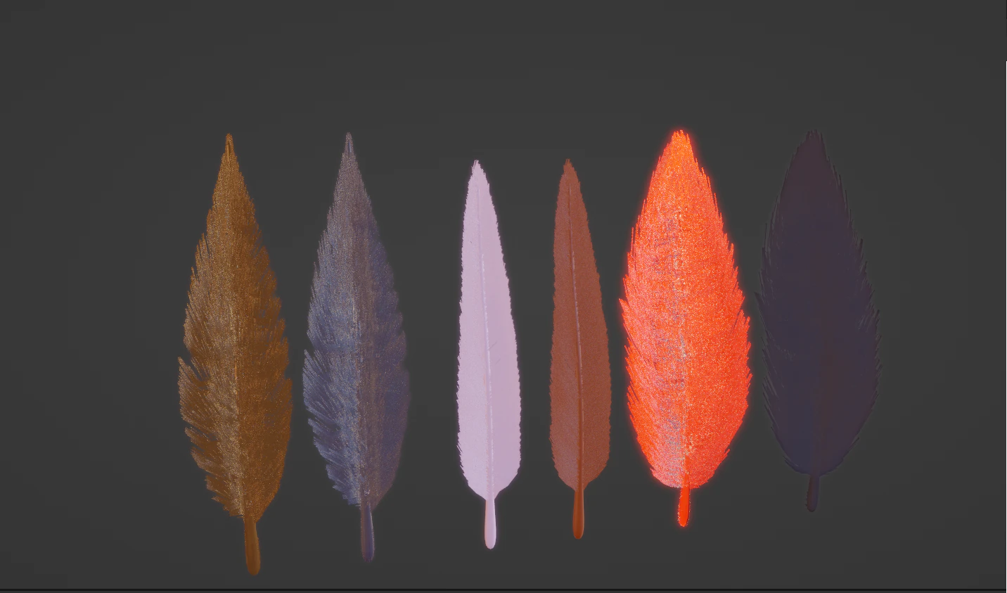 Feathers 3D Model .c4d .max .obj .3ds .fbx .stl .blend