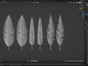 Feathers 3D Model