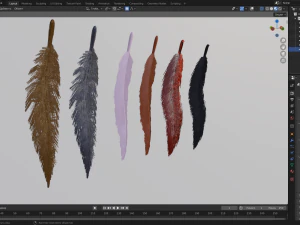 Feathers 3D Model