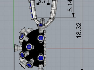 Suspension virus 3D 模型