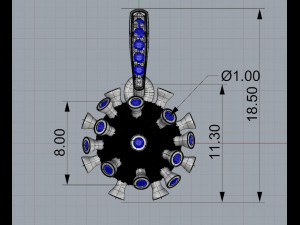 Suspension virus 3D 模型