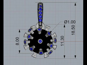 Suspension virus 3D Model