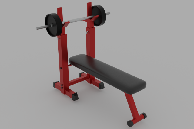 Barbell Model 3D .c4d .max .obj .3ds .fbx .stl .blend 