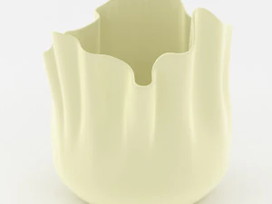 VENINI FAZZOLETTO OPALINO VASE 3D Model