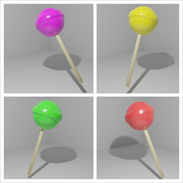 Lollipop Model 3D .c4d .max .obj .3ds .fbx .stl .blend 