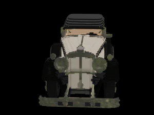 Auto Mayback ad alto poli voxel Modello 3D