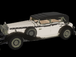 High poly voxel Car Mayback 3D Модель