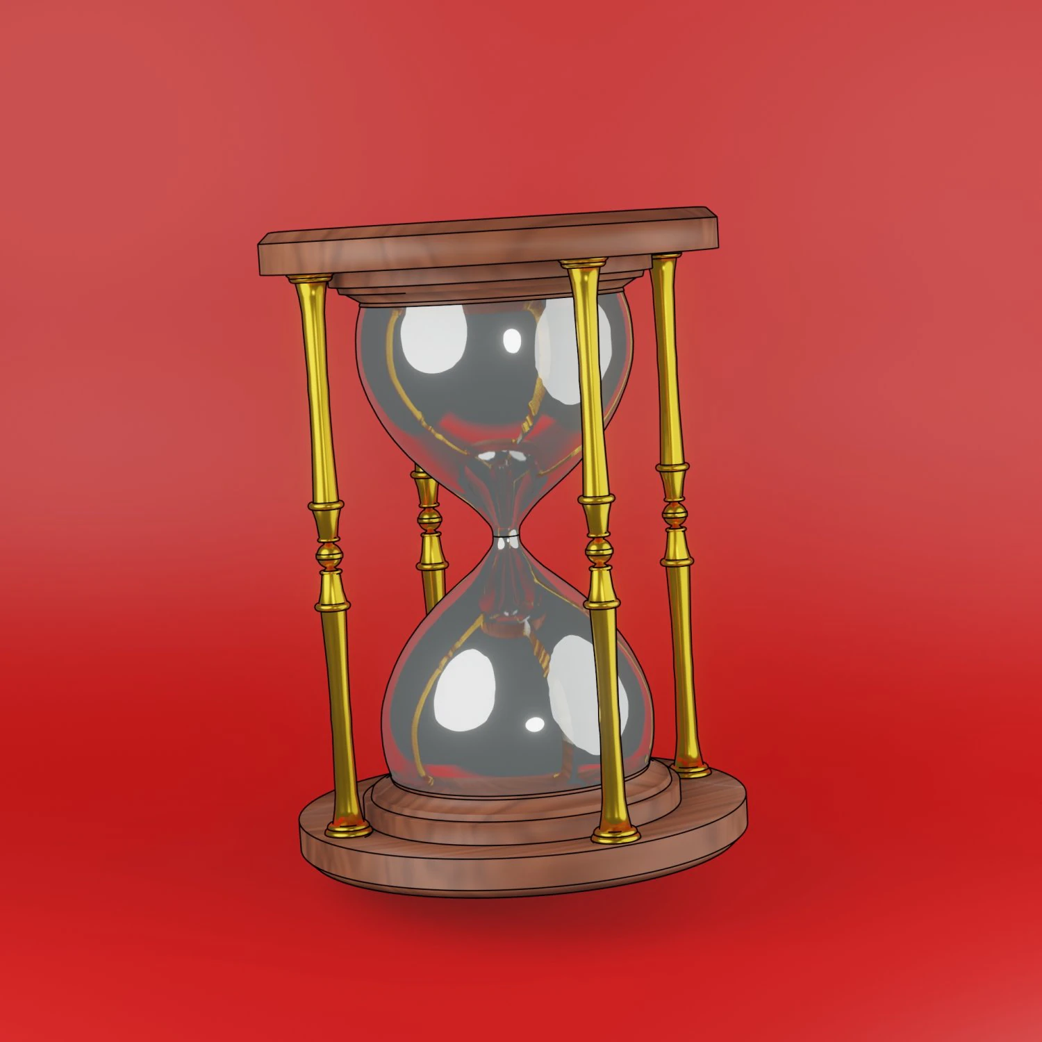 Hourglass 3D Model .c4d .max .obj .3ds .fbx .stl .blend 