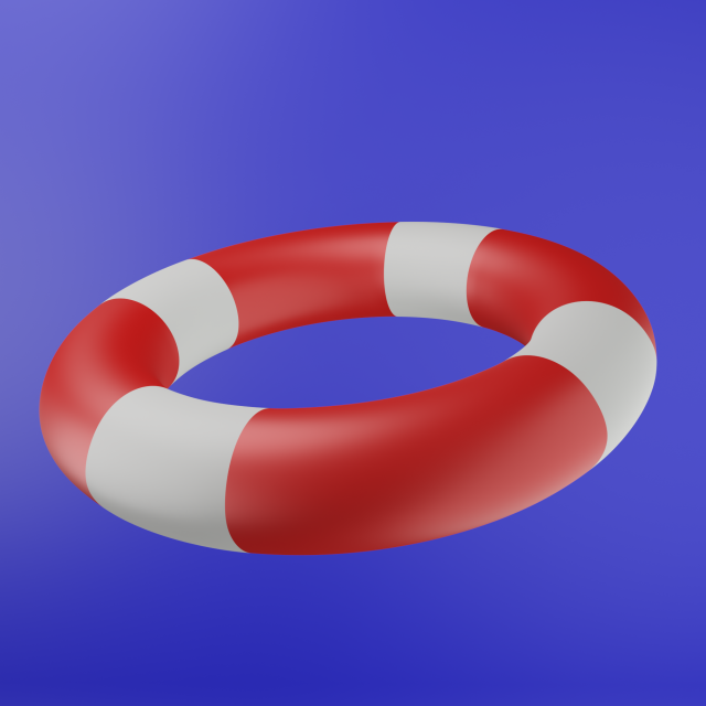 Lifebuoy Model 3D .c4d .max .obj .3ds .fbx .stl .blend 
