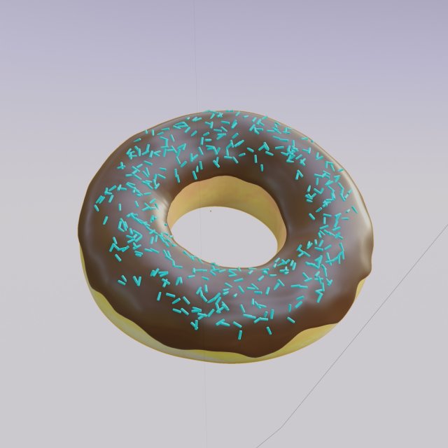 Doughnut Model 3D .c4d .max .obj .3ds .fbx .stl .blend 