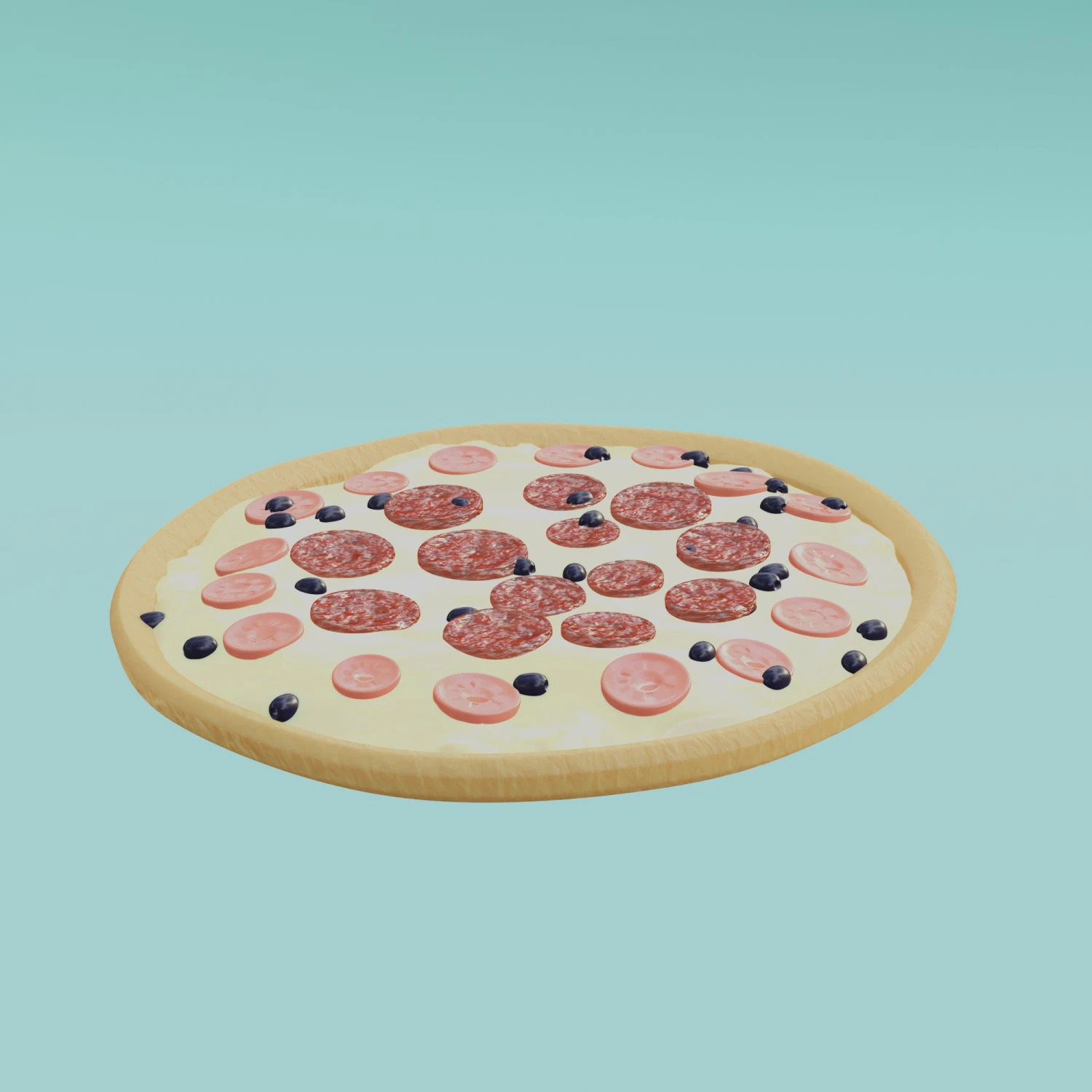 Pizza peperoni Model 3D .c4d .max .obj .3ds .fbx .stl .blend 