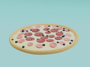 Pizza pepperoni 3D Модель
