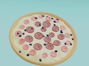 Pizza pepperoni Modelo 3D