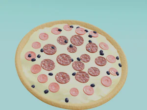 Pizza peperoni Model 3D
