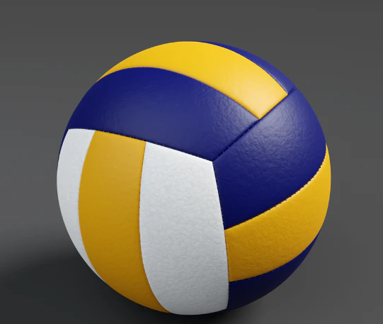 Classic Volleyball Low-poly 3D Model .c4d .max .obj .3ds .fbx .stl .blend 