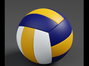 Classic Volleyball Low-poly 3D मॉडल