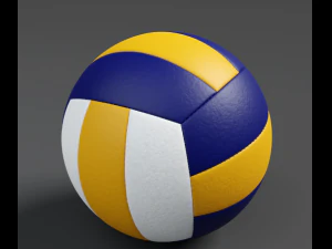 Bola Voli Klasik Poli Rendah Model 3D